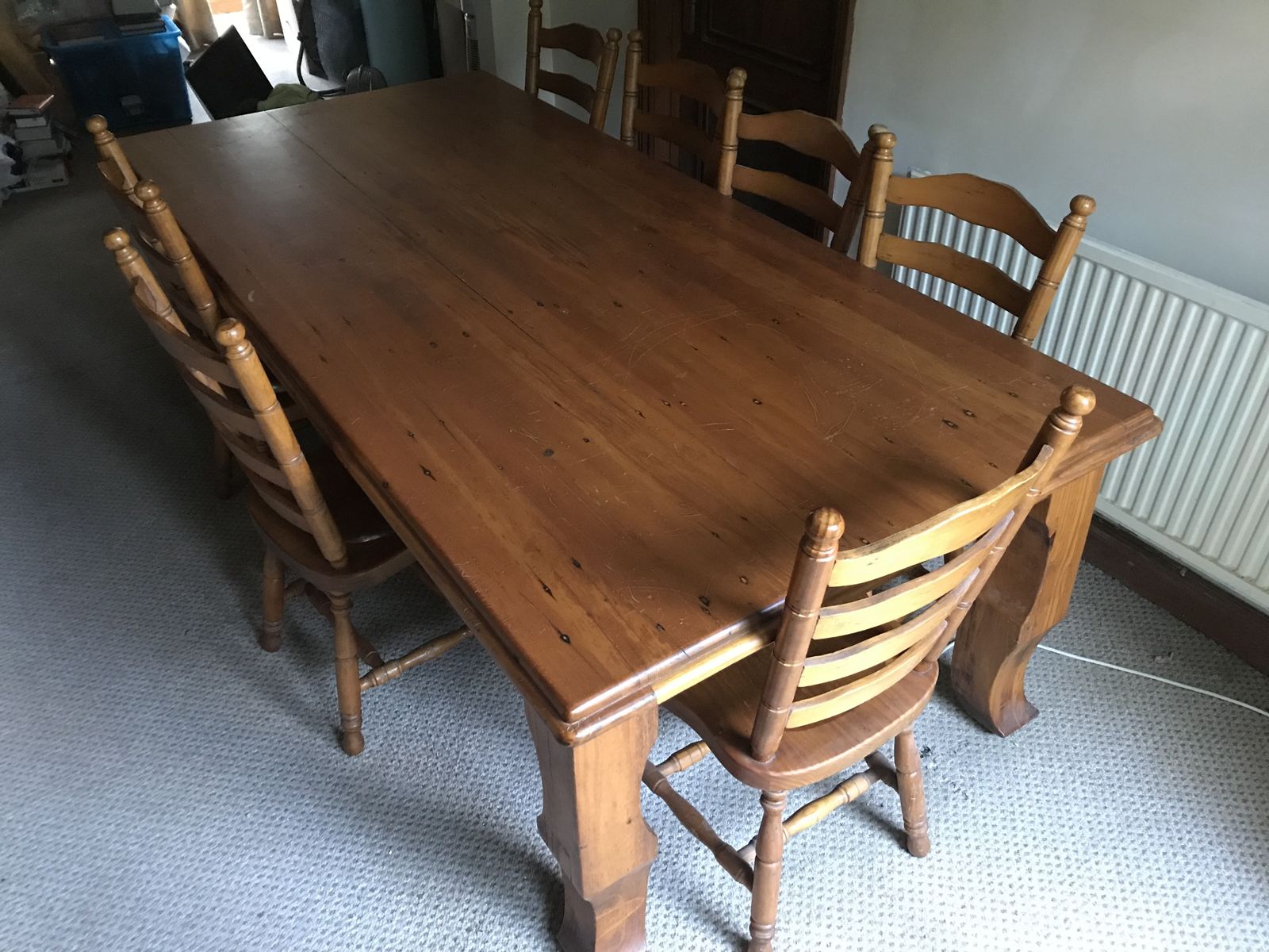photo furniture Vintage Solid Australian Wood Farmhouse Table And Chairs