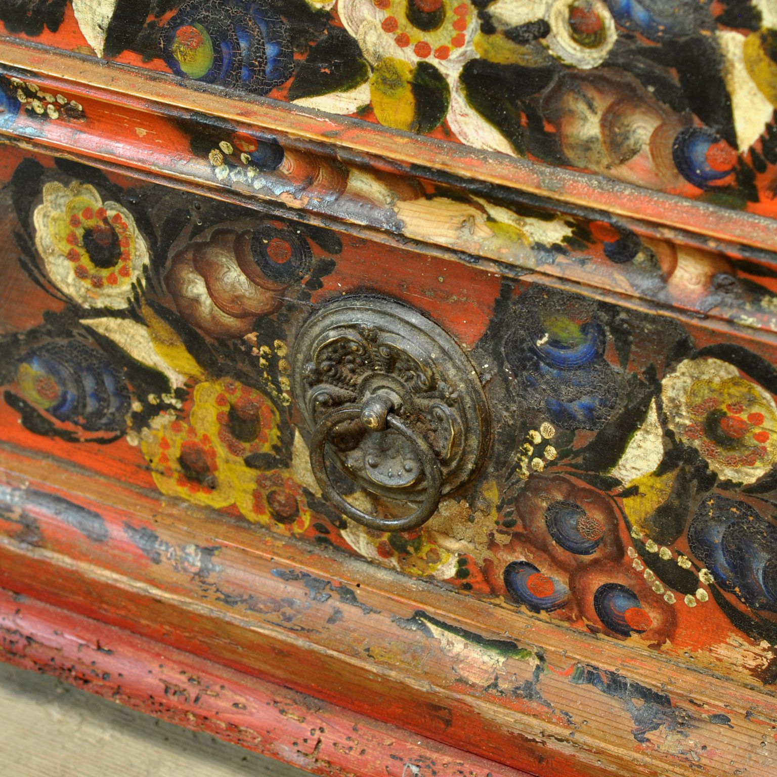 Folk Art Wedding Chest, Circa 1850 photo buy