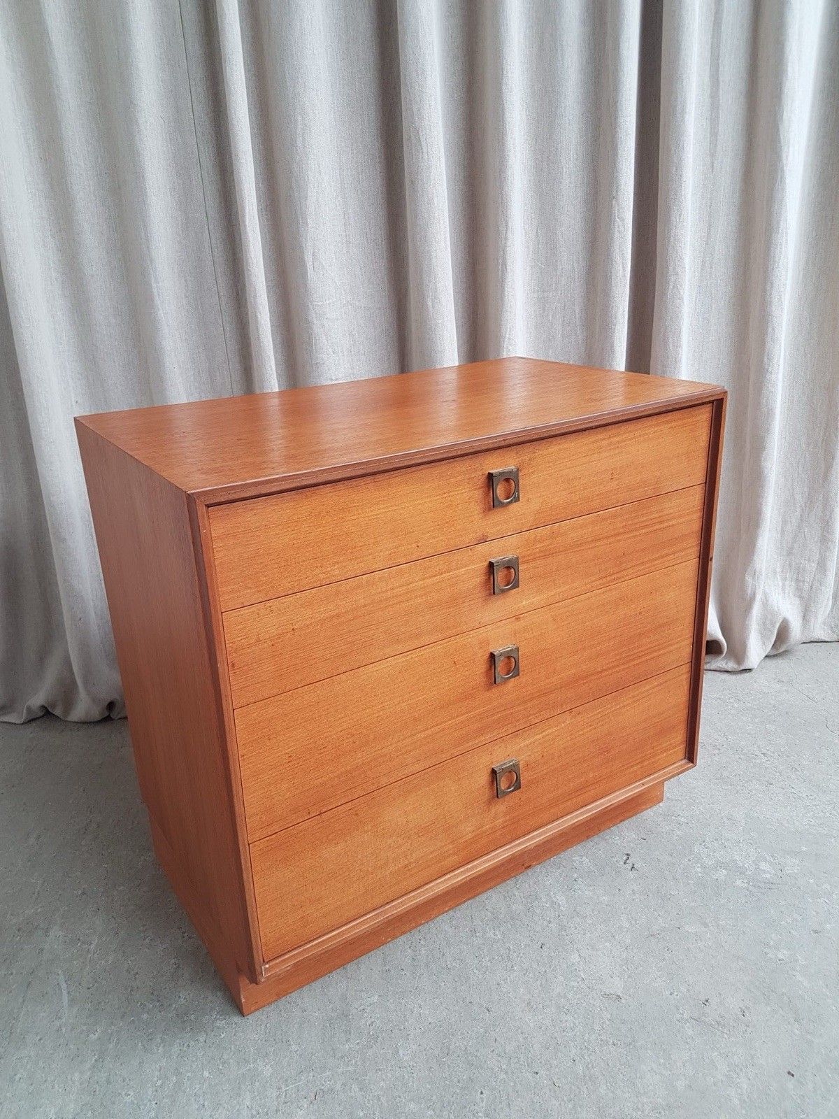 Vtg Mid Century G Plan Chest Of Drawers Compact Sideboard Danish Retro R926 photo 293.25