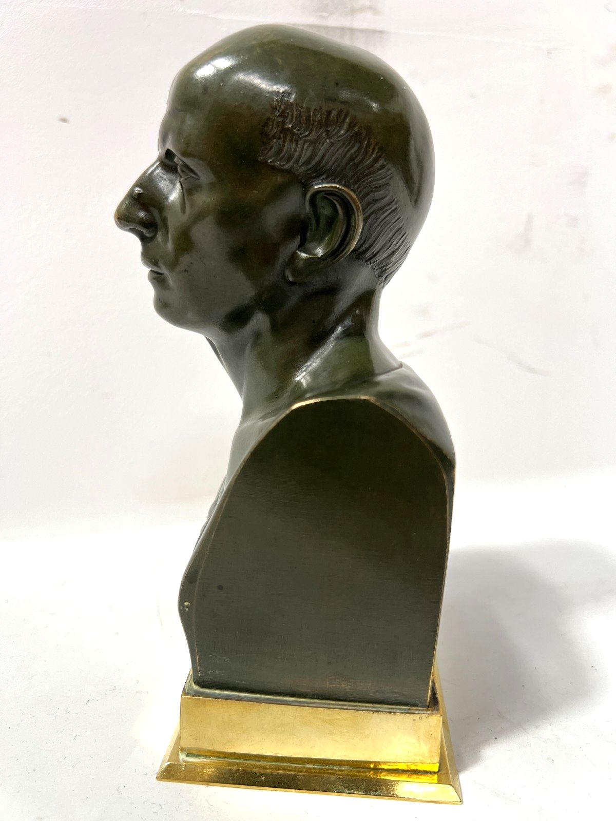 Bronze Bust Of Cicero With Brown Patina 20th Century photo vintage