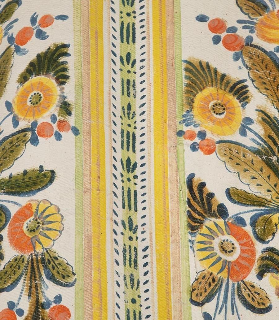 Large 19th Century Swedish Folk Art Fabric Wall Hanging photo for sale