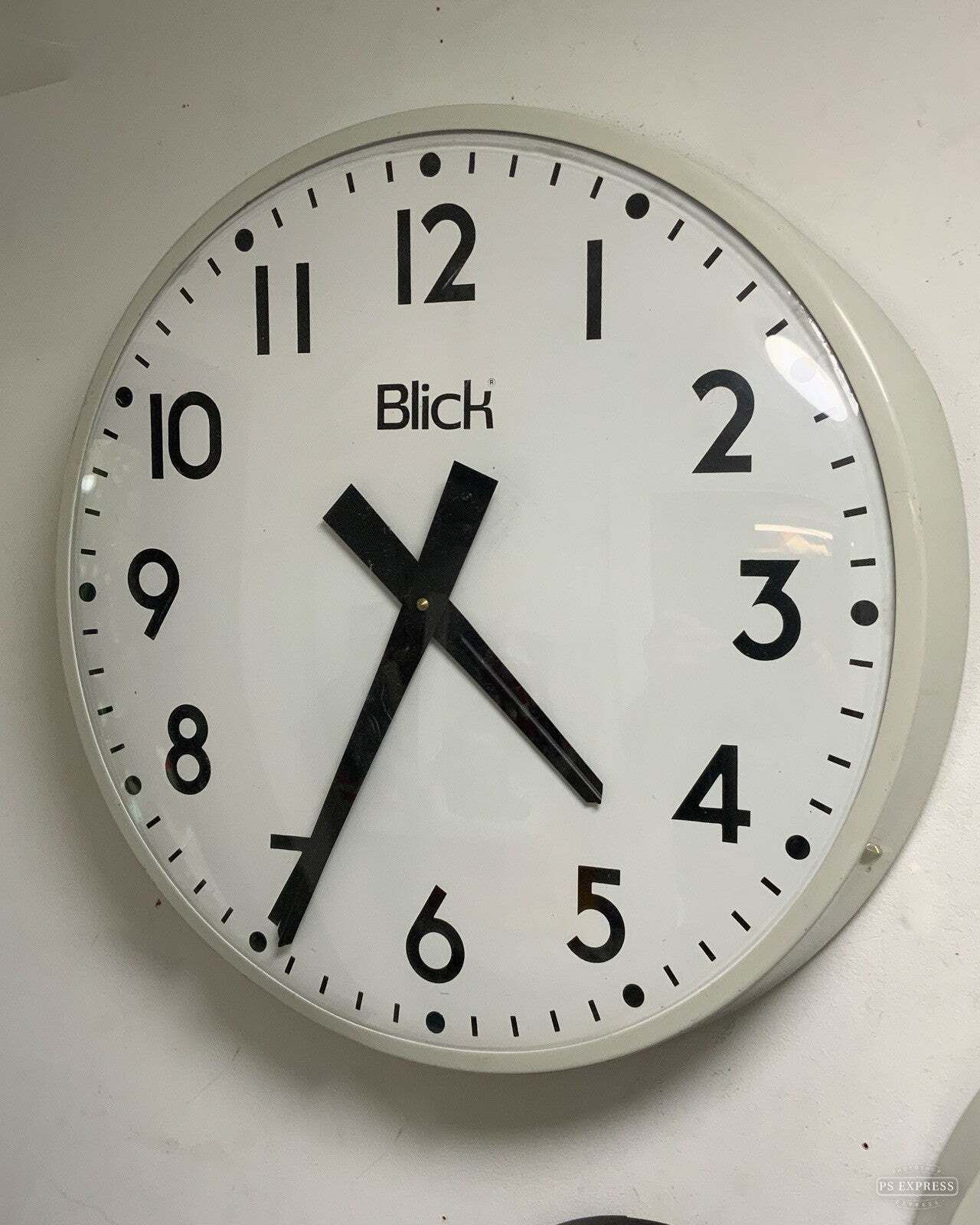 Vintage Industrial Factory Wall Clock By Blick 1960s Design 48cm photo furniture