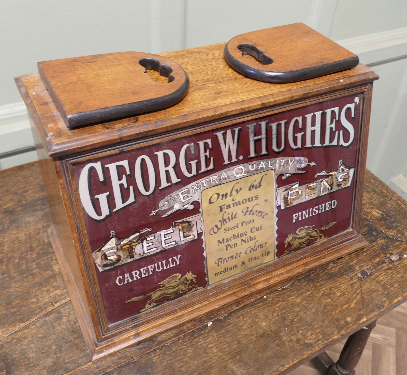 Victorian Advertising Stationers Cupboard, Shop Display Pen Cabinet photo Furniture