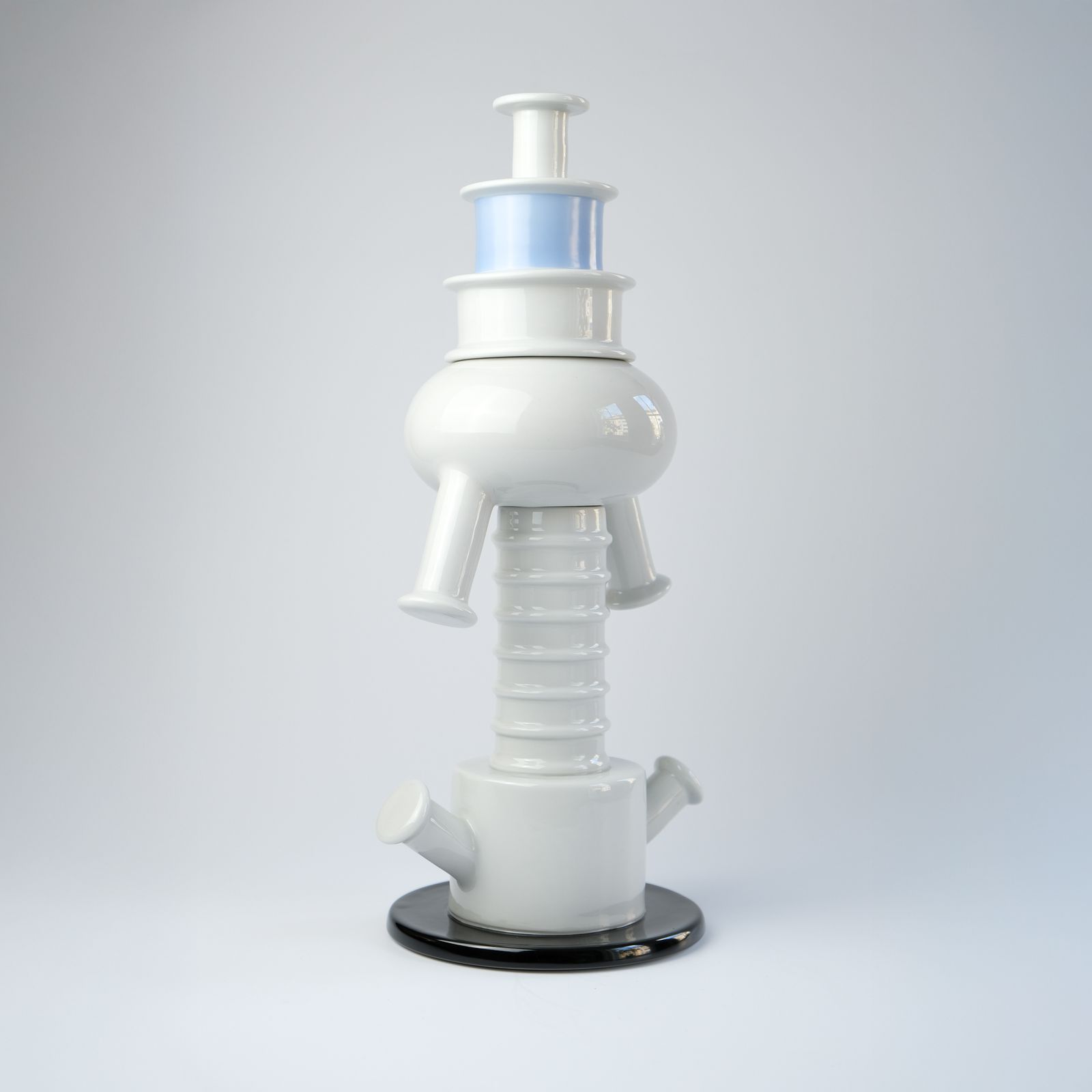 Ettore Sottsass Postmodern "Tigris" Porcelain Vase For Memphis Milano, 1983 photo Home Decor