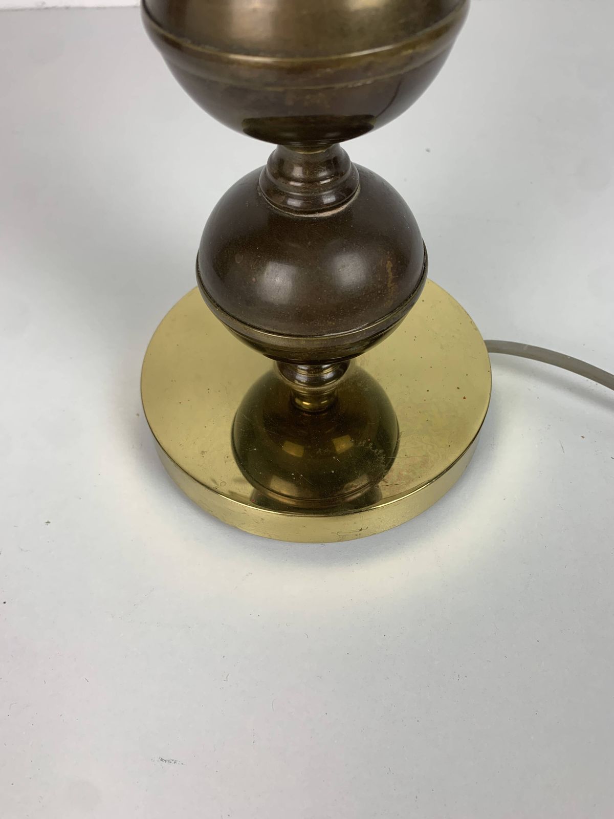 Midcentury Scandinavian Brass Cocoon Mushroom Lamp, Borens, Sweden 1960s photo 532.0