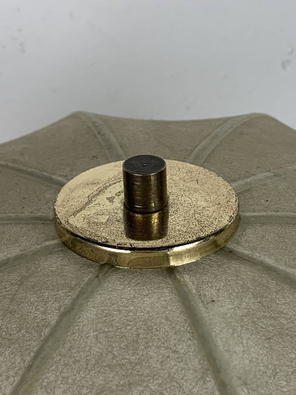 photo for sale Midcentury Scandinavian Brass Cocoon Mushroom Lamp, Borens, Sweden 1960s
