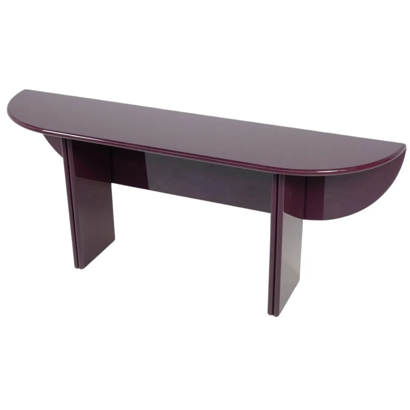 Purple Lacquered Wood “Antella” Console By Kazuhide Takahama For Gavina, 1980s