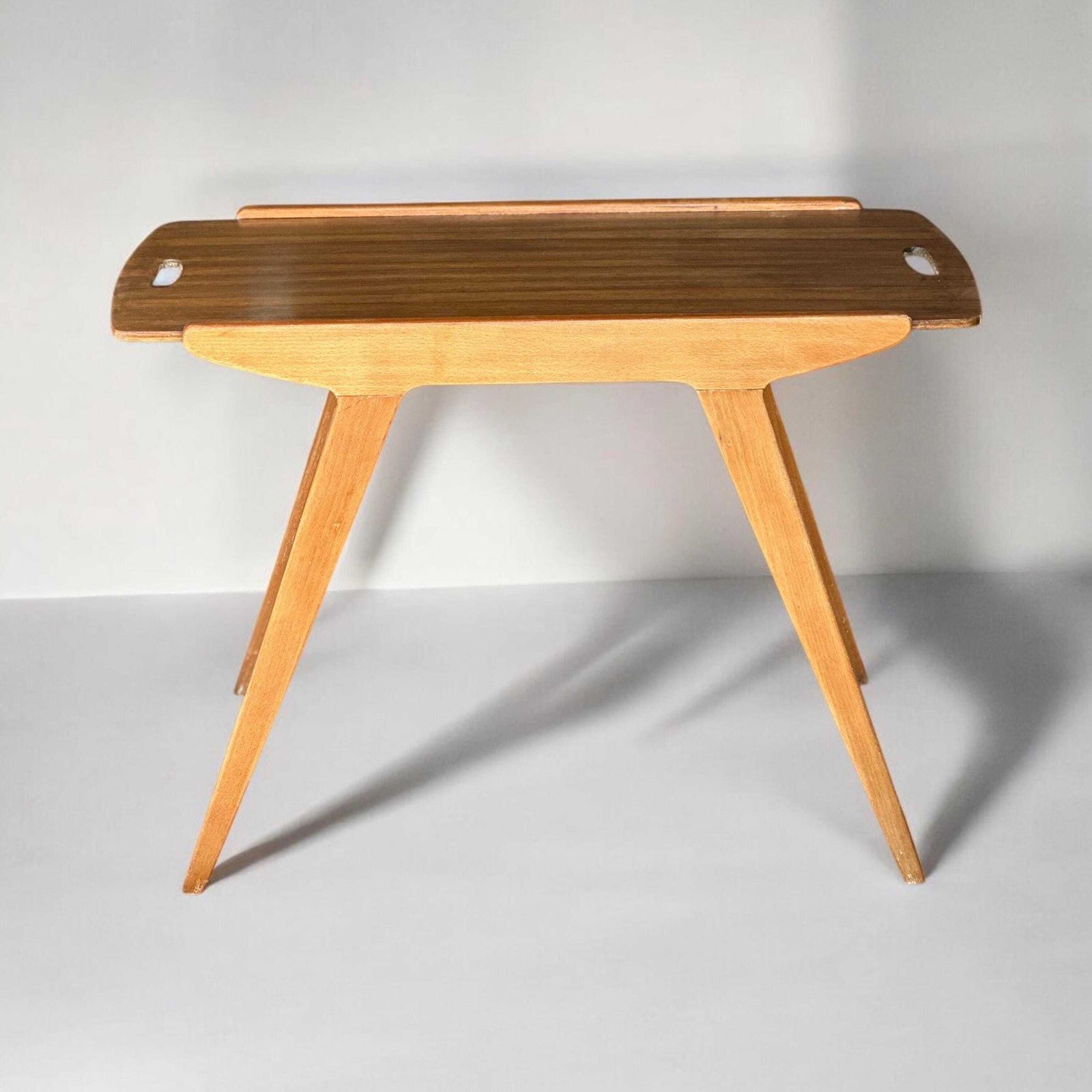 Midcentury Tray Coffee Table Teak And Birch 1960s Design Scandinavian Style