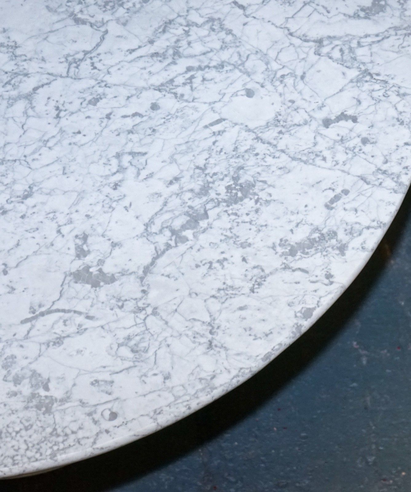 photo for sale Vintage 1960s Arkana Tulip Dining Marble Top Table By Maurice Burke