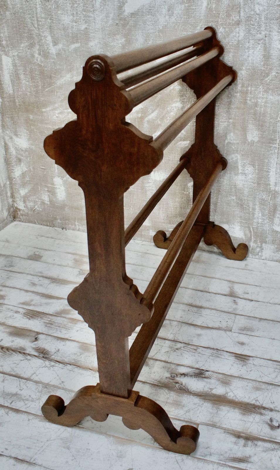 Large Victorian Mahogany Towel Rail photo vinterior
