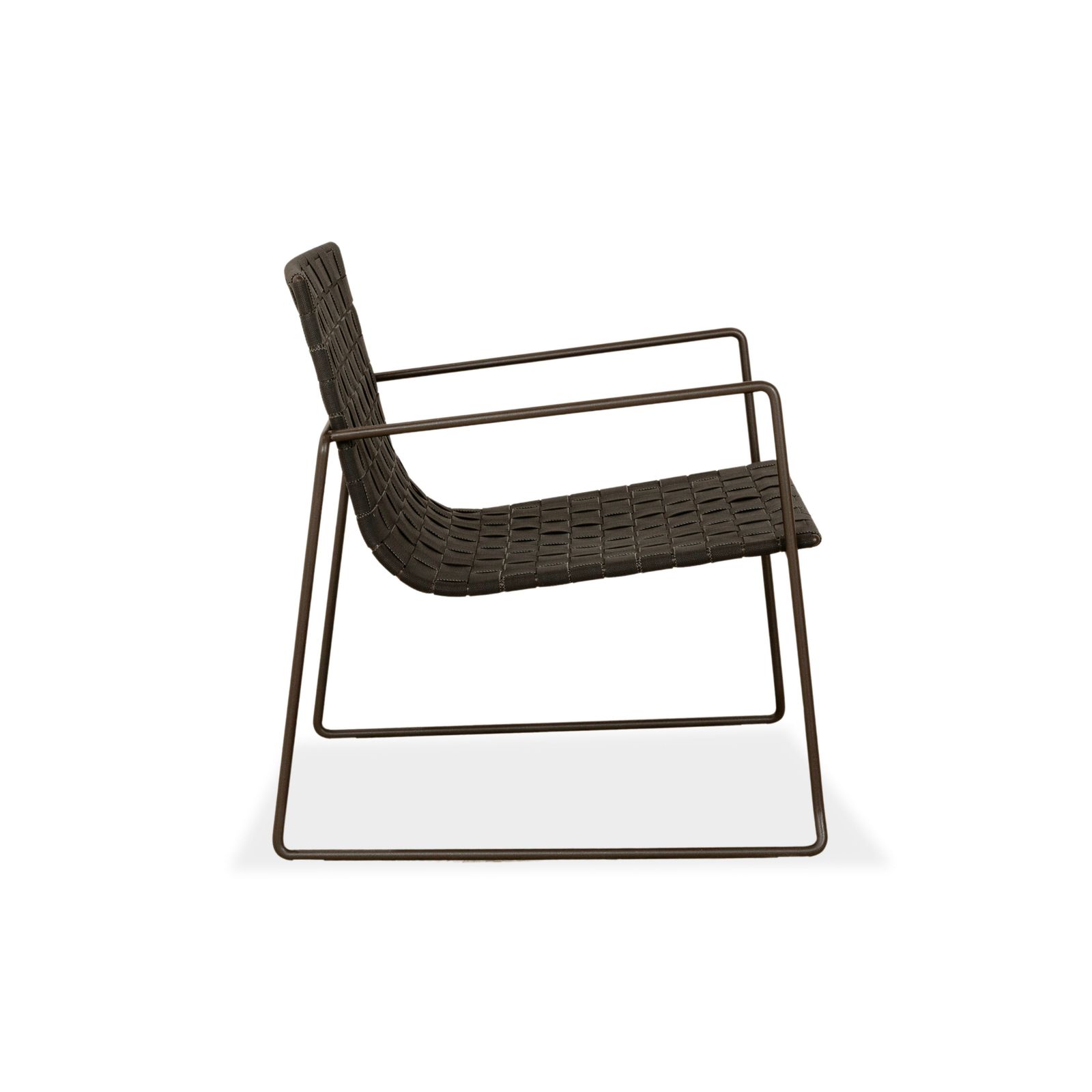 Andreu World Trenza Metal Armchair Black Dark Brown Outdoor photo vinterior