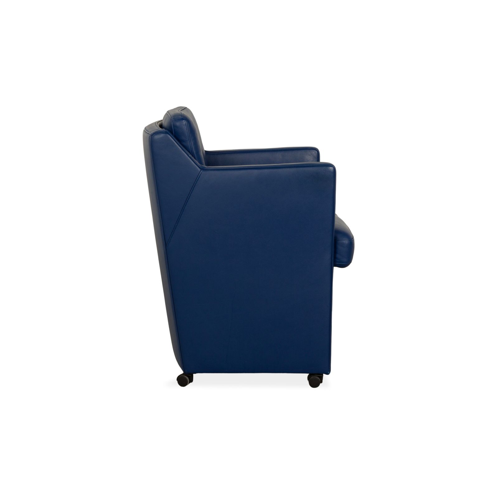 Rolf Benz Leren Fauteuil Blauwe Wielen photo vintage