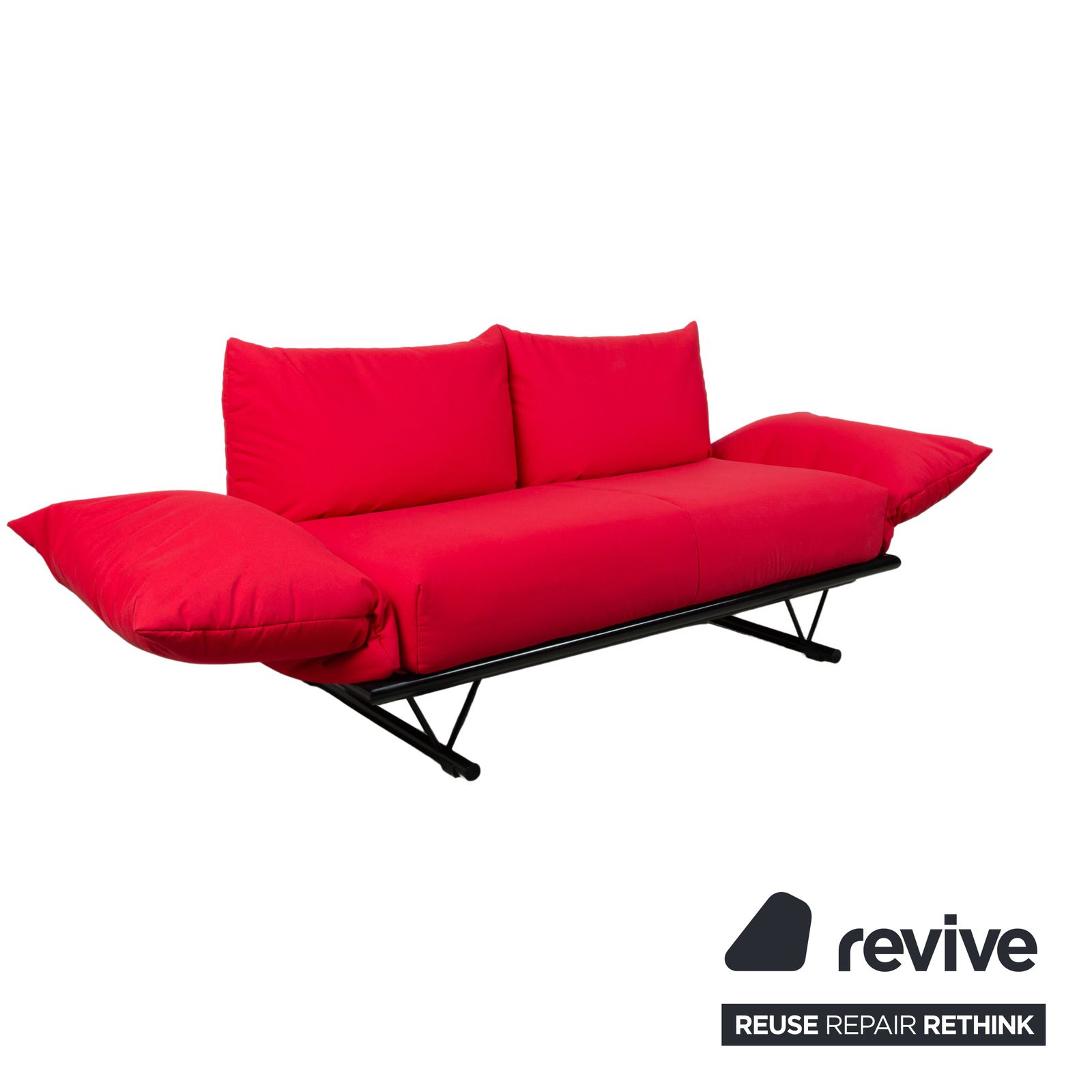 Ligne Roset Prao Fabric Two Seater Sofa Red Manual Function photo vinterior