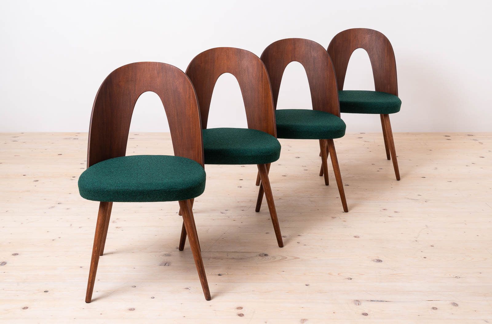 Set Of 10 Mid Century Dining Chairs By A. šuman, 1960s, Customizable Upholstery Available photo for sale
