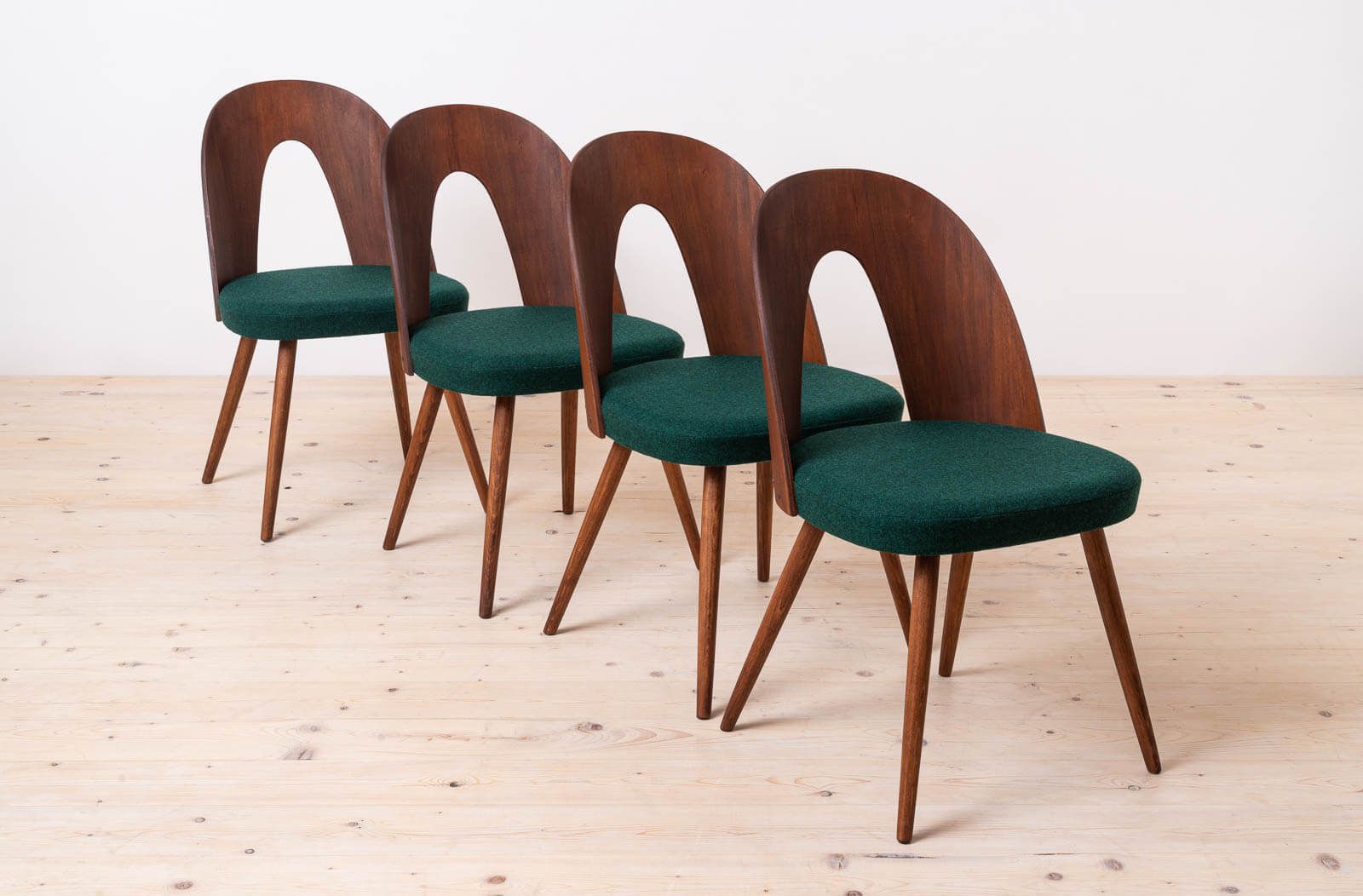 Set Of 10 Mid Century Dining Chairs By A. šuman, 1960s, Customizable Upholstery Available photo Furniture