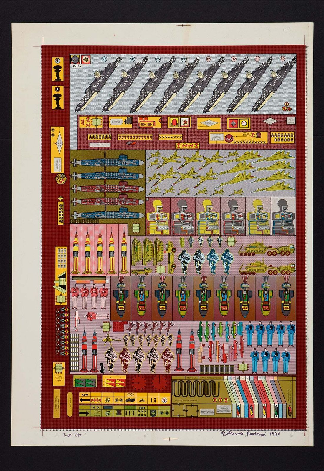 Eduardo Paolozzi Agile Coin Gross Decision Logic  (1970) photo for sale