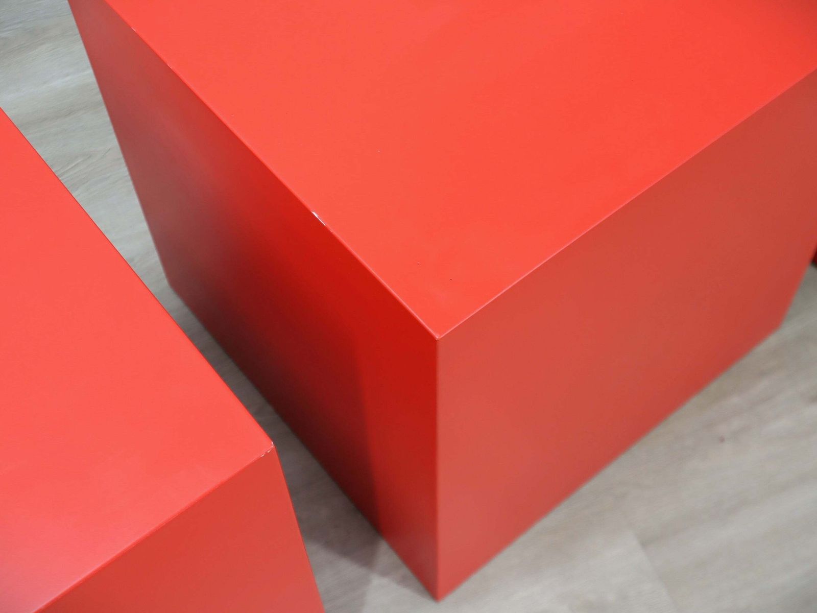 1960s Italian Fiberglass Cube Stools / Side Tables, Set Of 3 photo buy