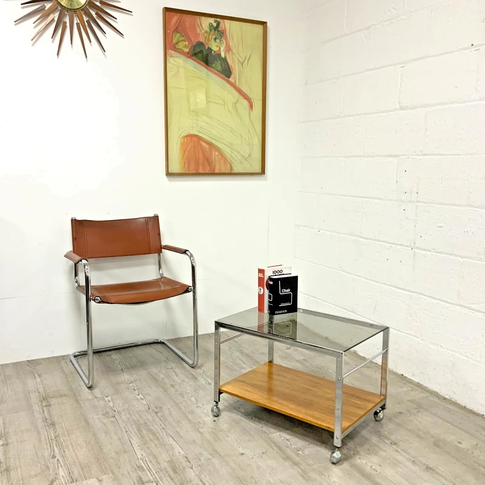 Howard Miller For Mda Side / Coffee Table Mid Century Modern Wood & Chrome photo furniture
