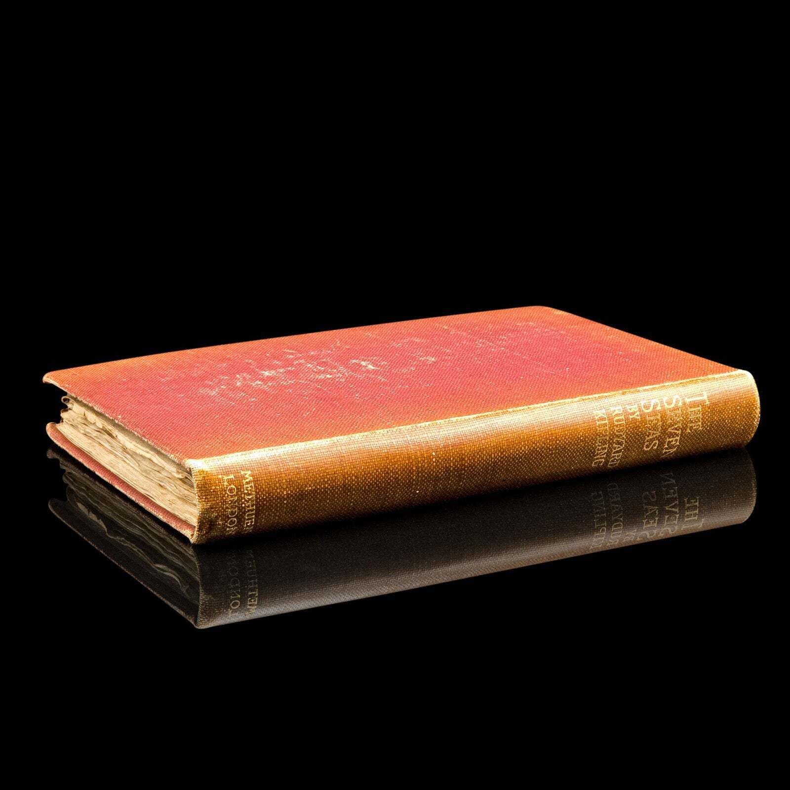 Antique Poetry Book, The Seven Seas, Rudyard Kipling, Poems, Literary Classic photo furniture