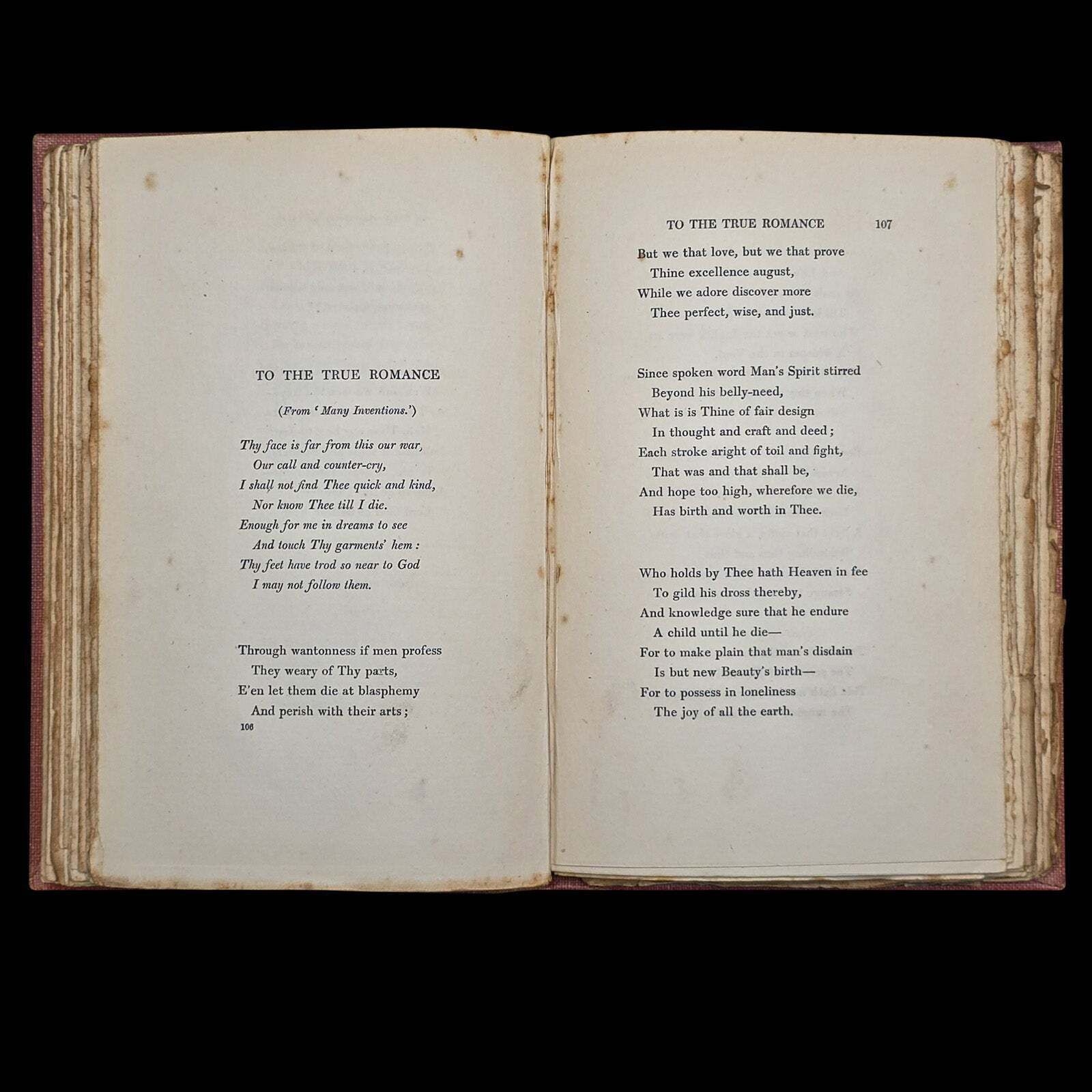 Antique Poetry Book, The Seven Seas, Rudyard Kipling, Poems, Literary Classic photo vintage