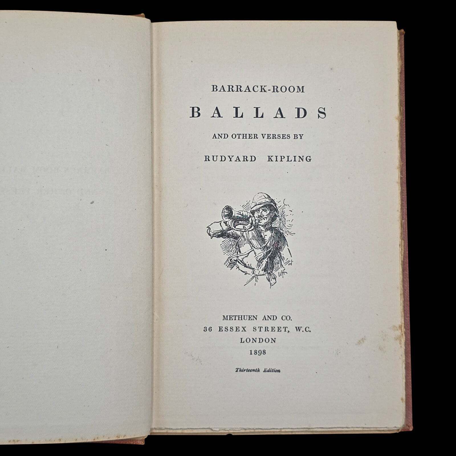 Antique Poetry Book, Barrack Room Ballads, Rudyard Kipling, Literary Classic photo for sale