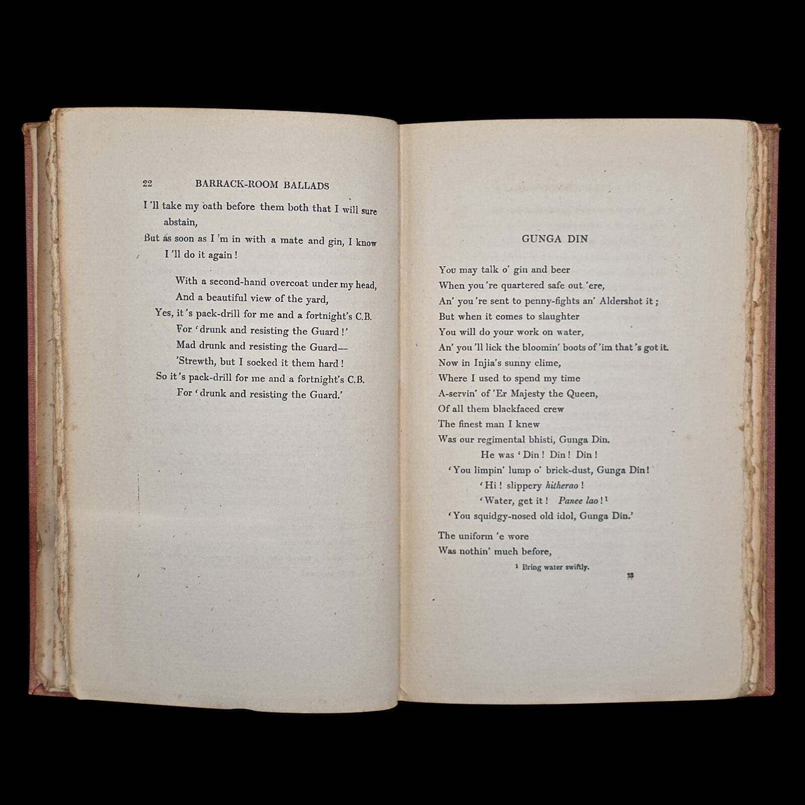 Antique Poetry Book, Barrack Room Ballads, Rudyard Kipling, Literary Classic photo 250.0