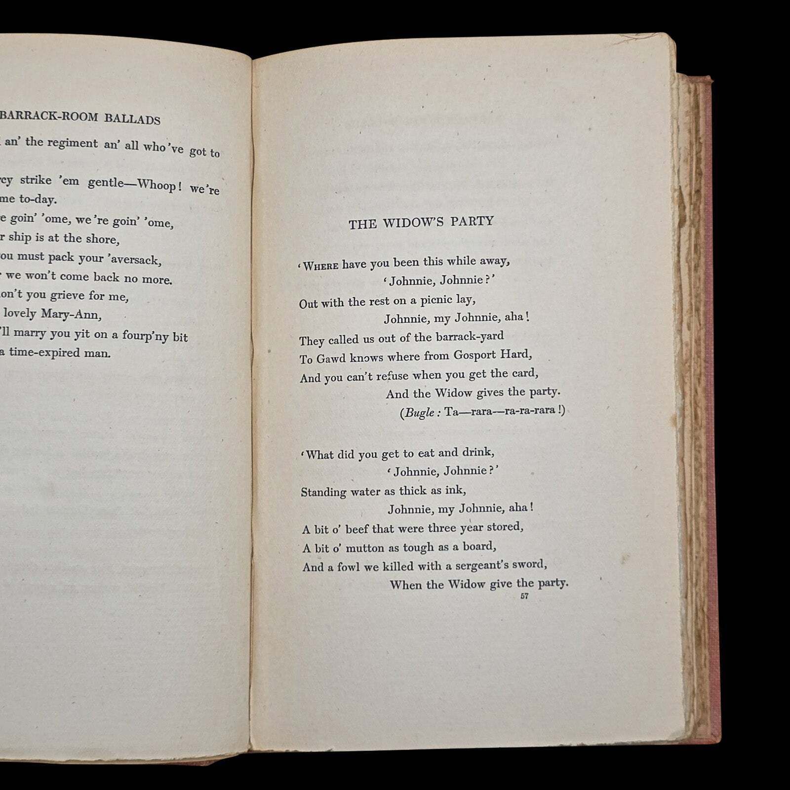 Antique Poetry Book, Barrack Room Ballads, Rudyard Kipling, Literary Classic photo vinterior