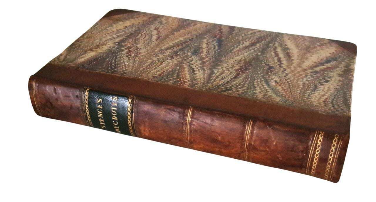 1820 Joseph Spence Anecdotes Of Books And Men, Samuel Weller Singer, First Edition Half Leather, Alexander Pope, Georgian Antique Decorative photo for sale