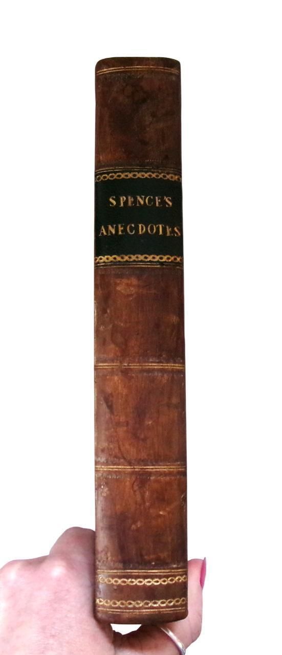 1820 Joseph Spence Anecdotes Of Books And Men, Samuel Weller Singer, First Edition Half Leather, Alexander Pope, Georgian Antique Decorative photo Home Decor