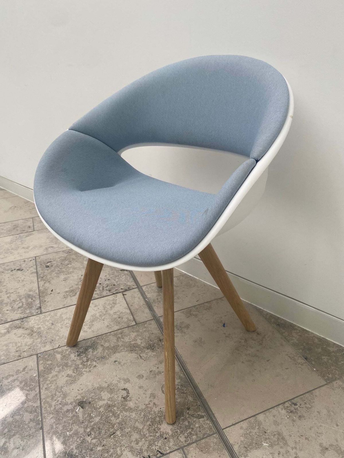 Used Kusch & Co Volpino 8240 Reception/Breakout/Arm Chair In Pale Blue & White (1 X Pair Of ) photo Furniture