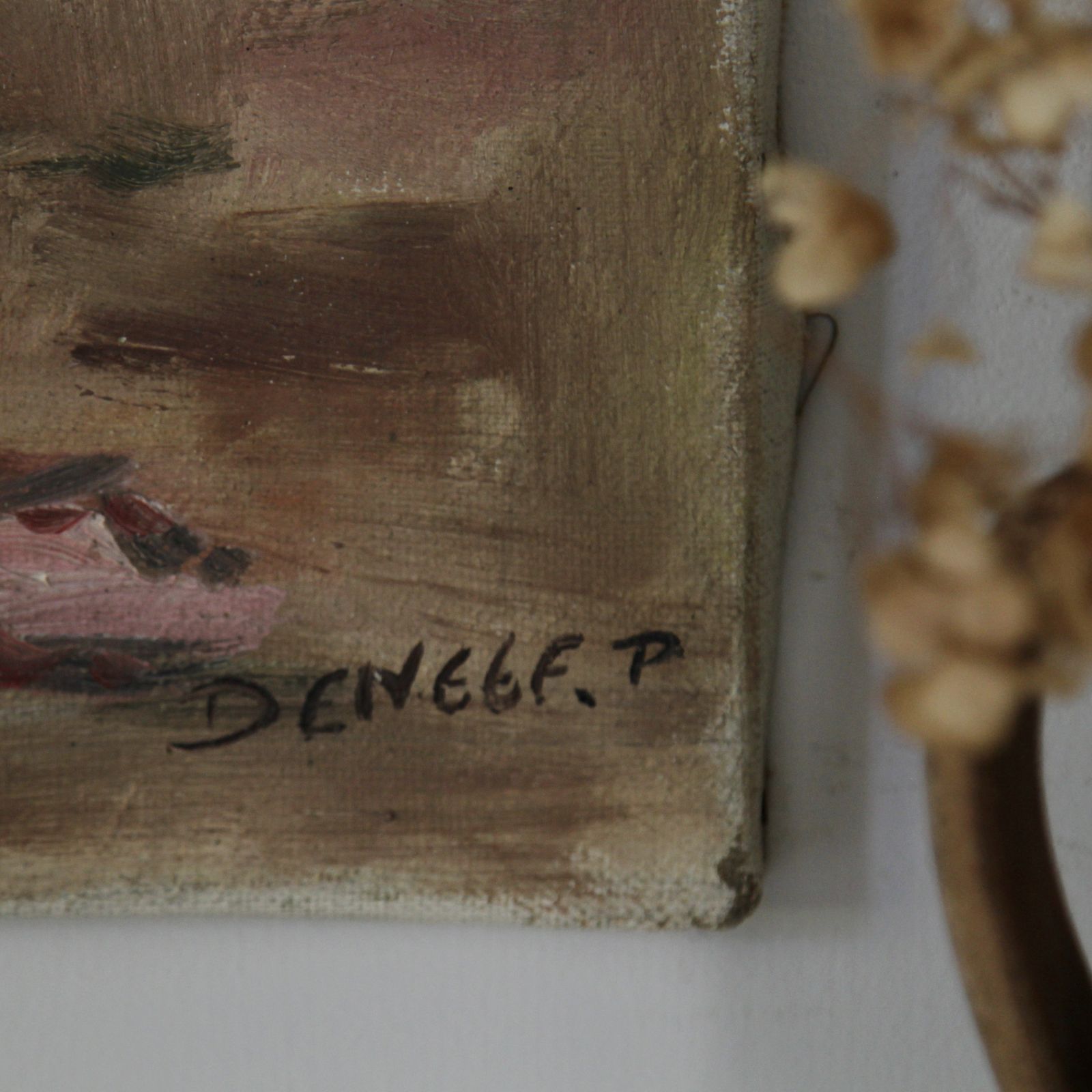 Large Mid Century French Floral Still Life, Oil On Canvas photo for sale