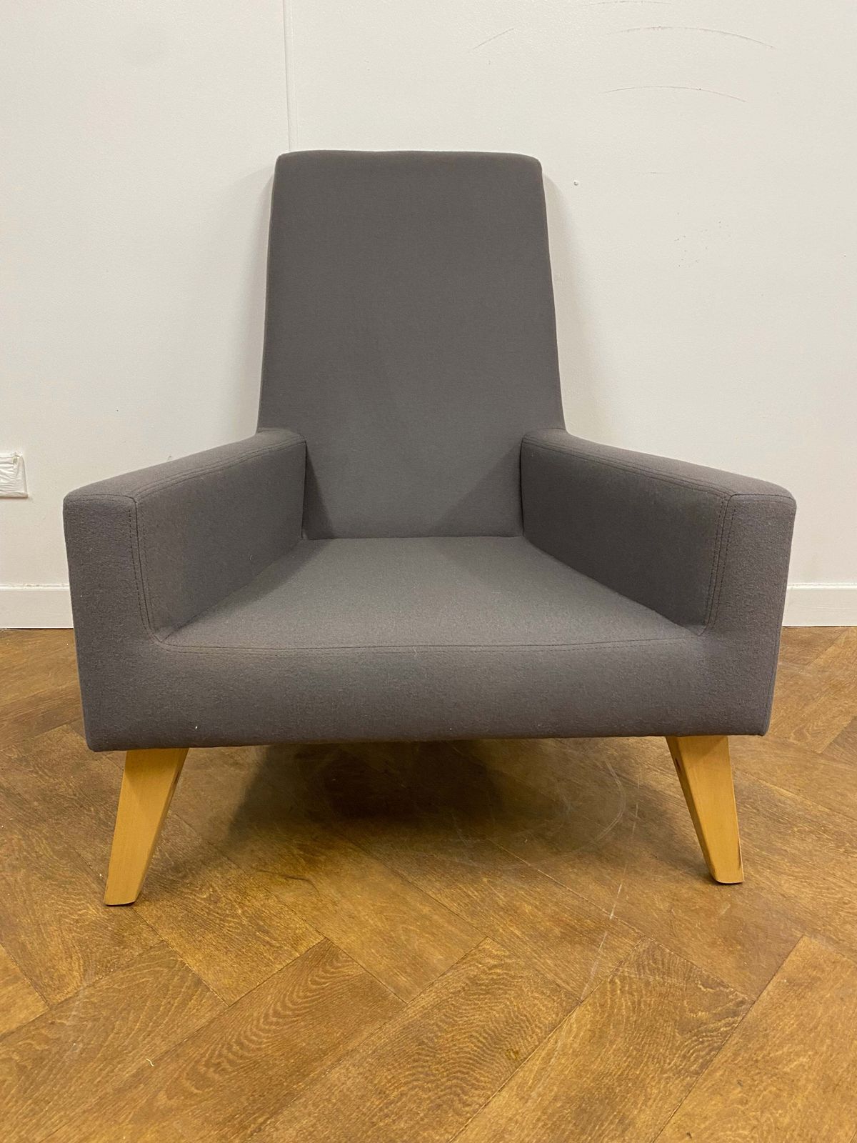 Used Hitch Mylius Hm44 Armchair In New Grey Wool
