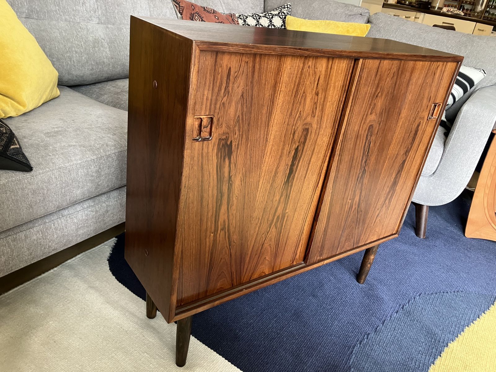 Mid Century Vintage Danish Horsens Rosewood Hall Console photo vintage