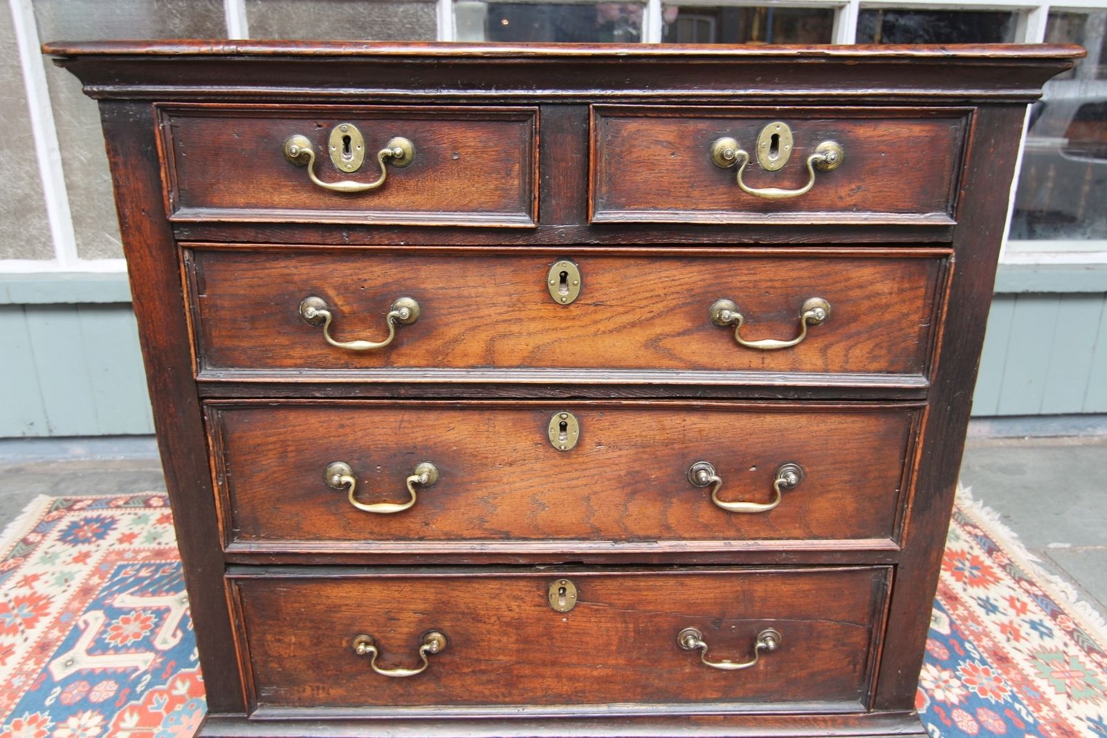 780.0 18th Century Oak Chest Of Drawers photo