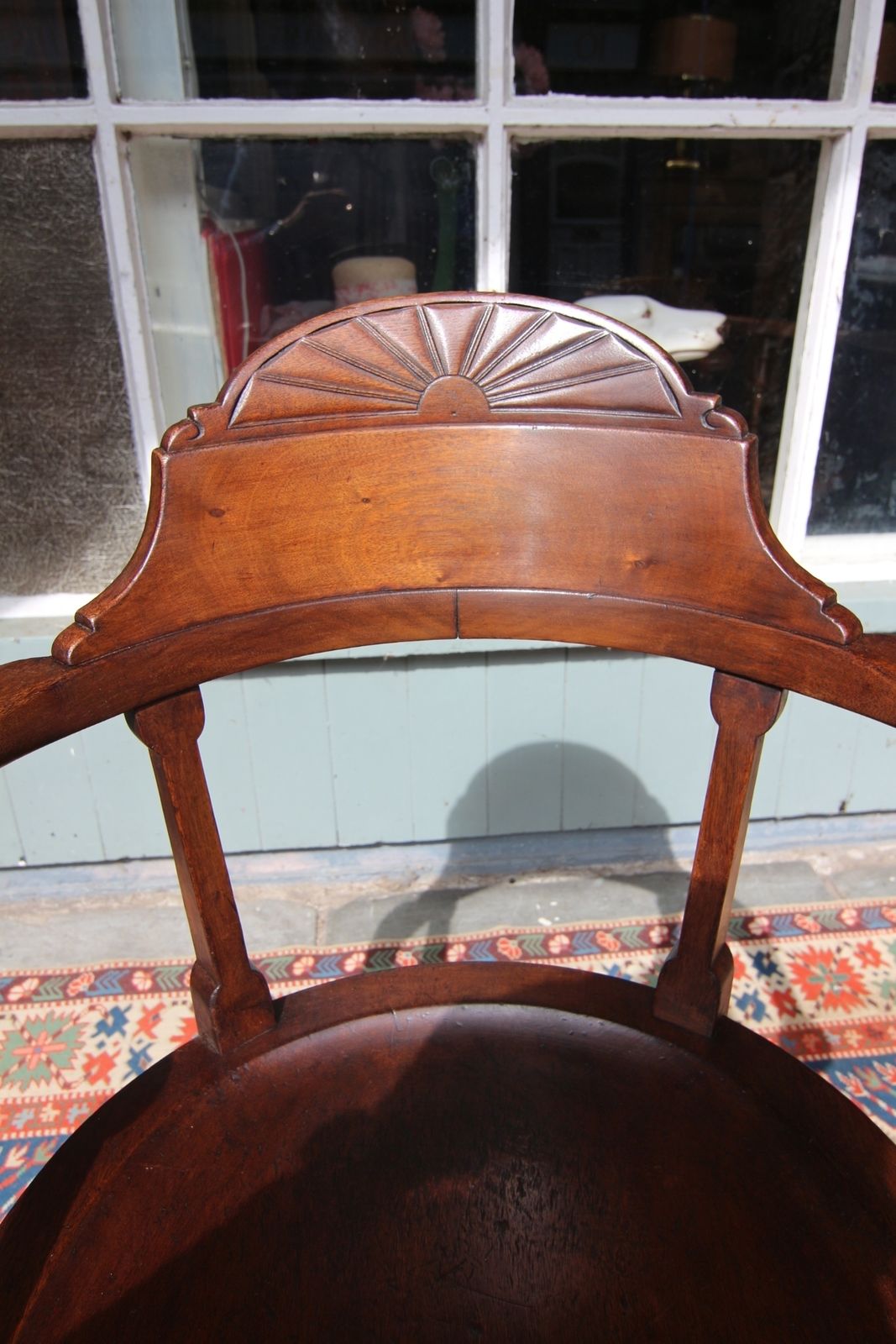 William Birch Arts & Craft Swivel Mahogany Office Chair photo furniture