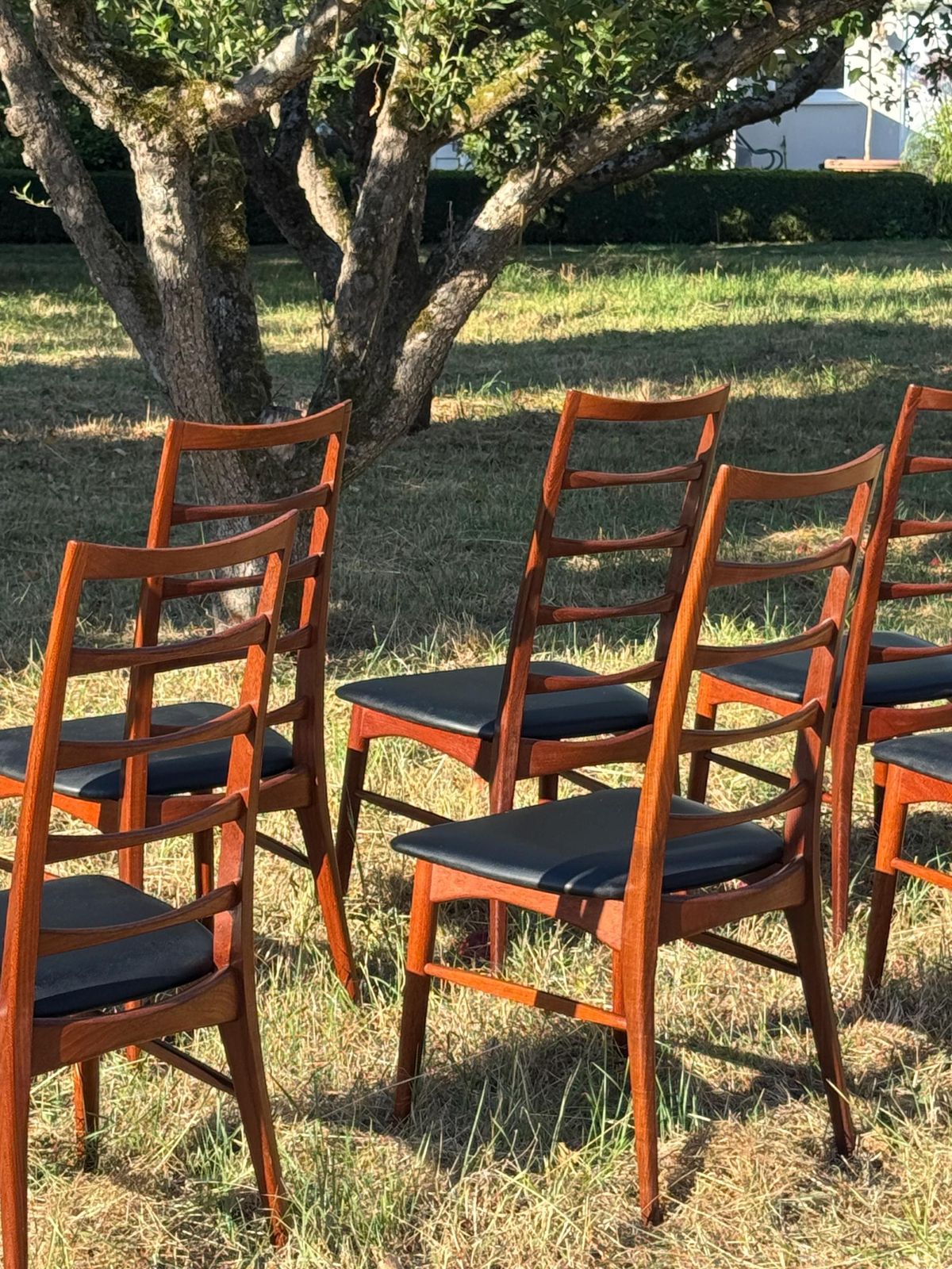 Mid Century Teak Dining Chairs By  Niels Koefoed Denmark 1960 Set Of 8 photo vinterior
