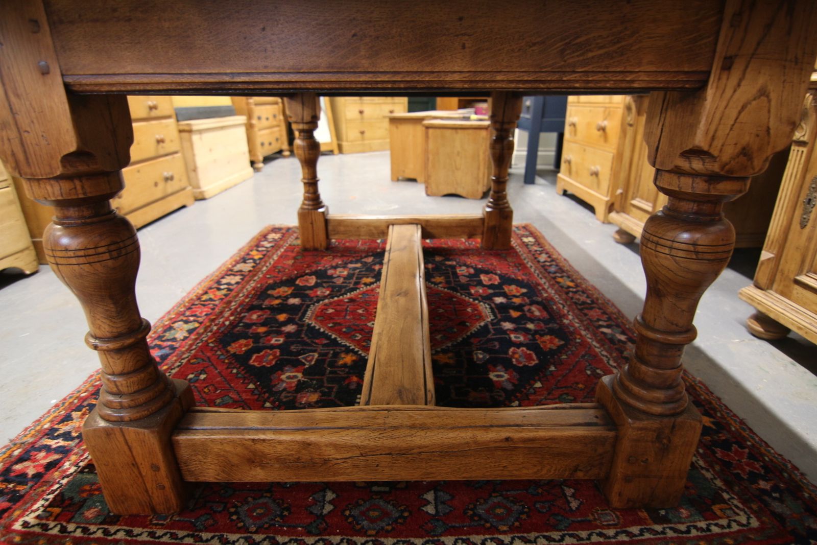 Golden Oak 6 8 Seater Refectory Table photo for sale