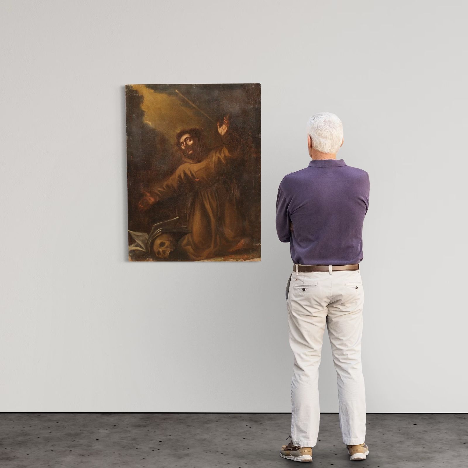 photo vinterior 17th Century Religious Painting, Saint Francis Of Assisi