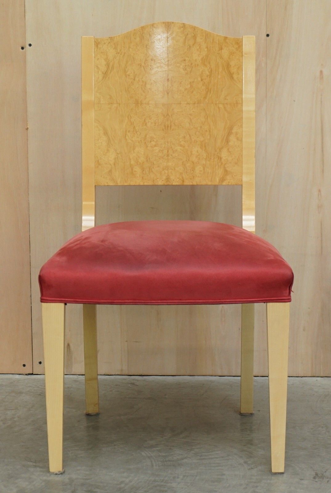 Pair Of Viscount David Linley Sycamore Wood Pimlico Occasional Side Chairs photo for sale