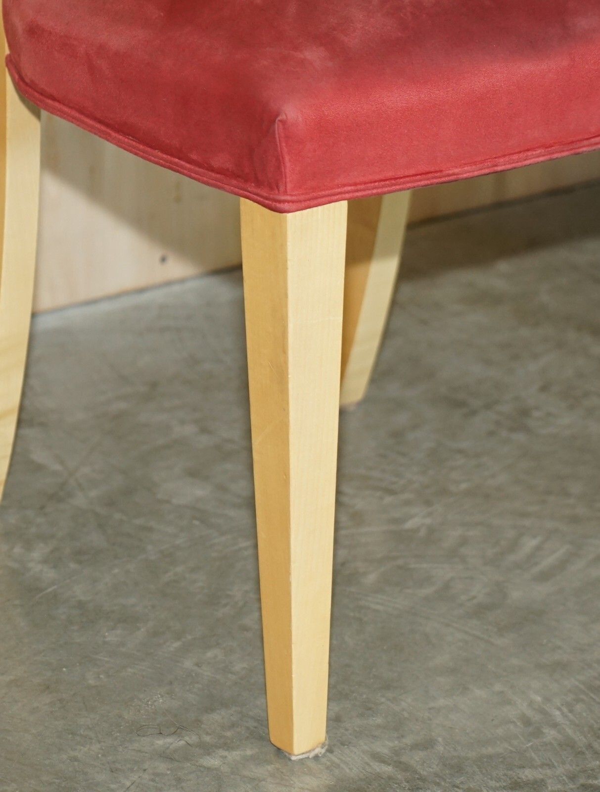 Pair Of Viscount David Linley Sycamore Wood Pimlico Occasional Side Chairs photo buy