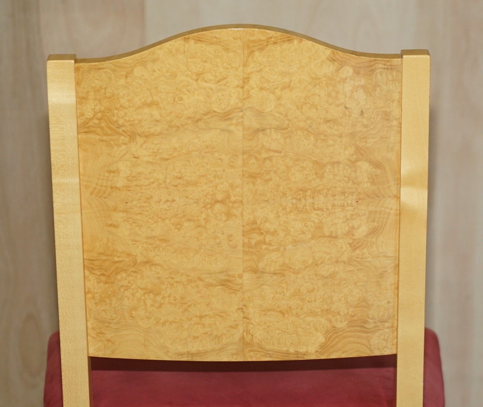 photo for sale Pair Of Viscount David Linley Sycamore Wood Pimlico Occasional Side Chairs