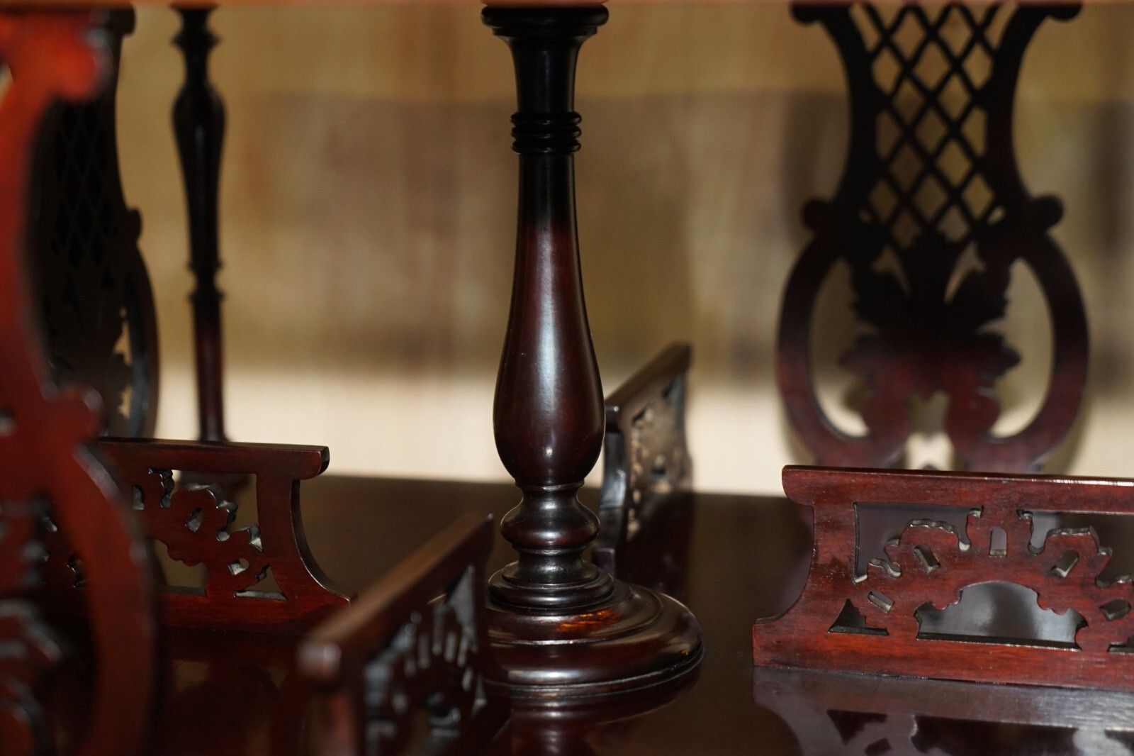 photo furniture Fine Antique Victorian Aesthetic Movement Mahogany Revolving Bookcase Book Table