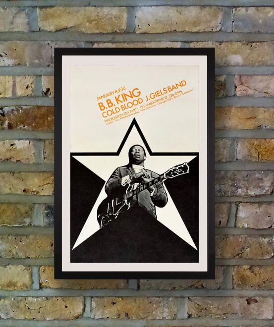 B.B. King Original Concert Poster For The Boston Tea Party, Boston, 1970 photo furniture