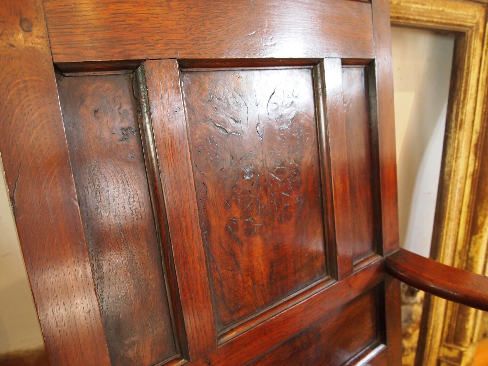 Chair Fine Oak Wainscot Armchair C1750 photo for sale