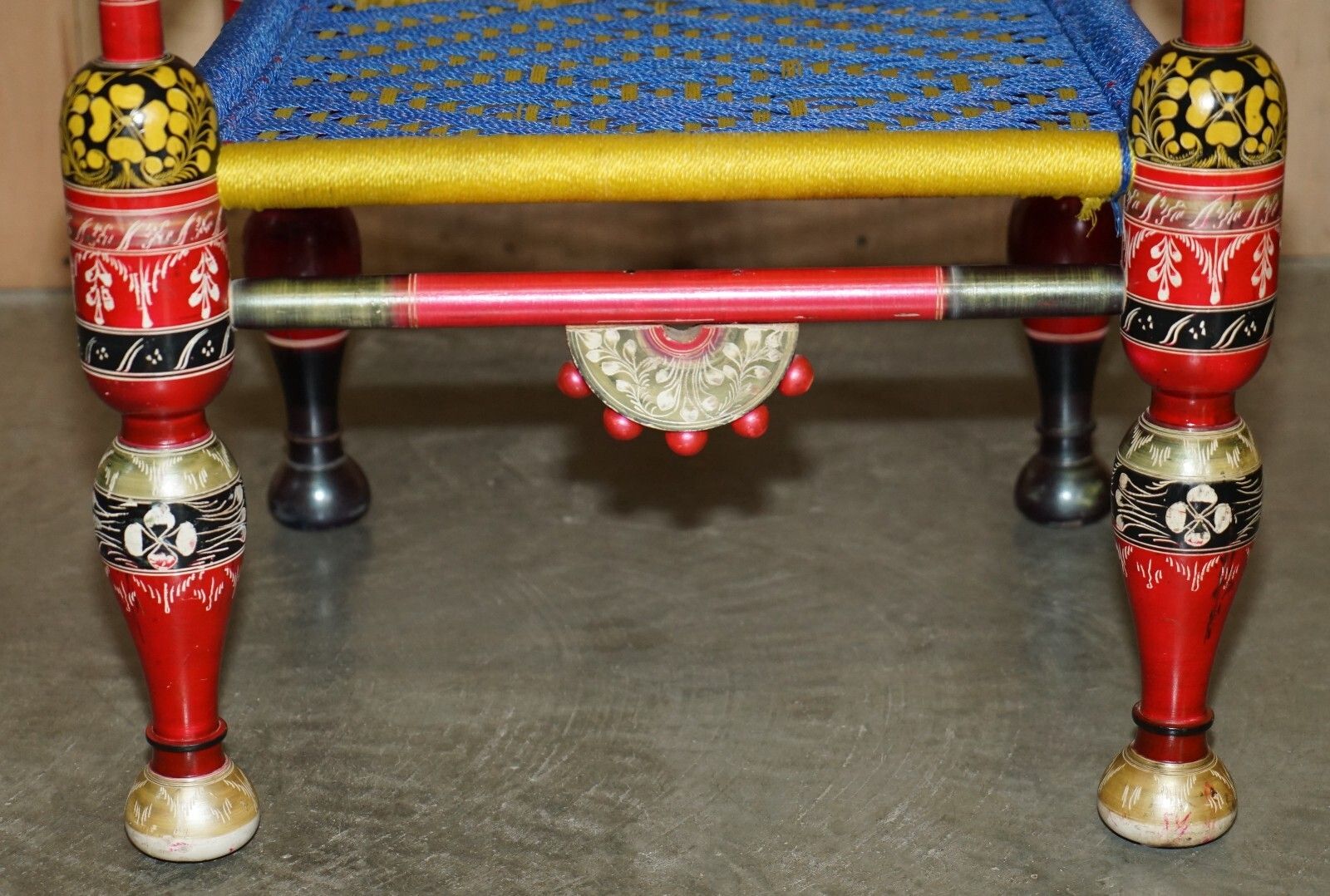 photo for sale Pair Of Traditional Punjabi Tribal Wedding Chairs From Pakistan In Cedar Wood