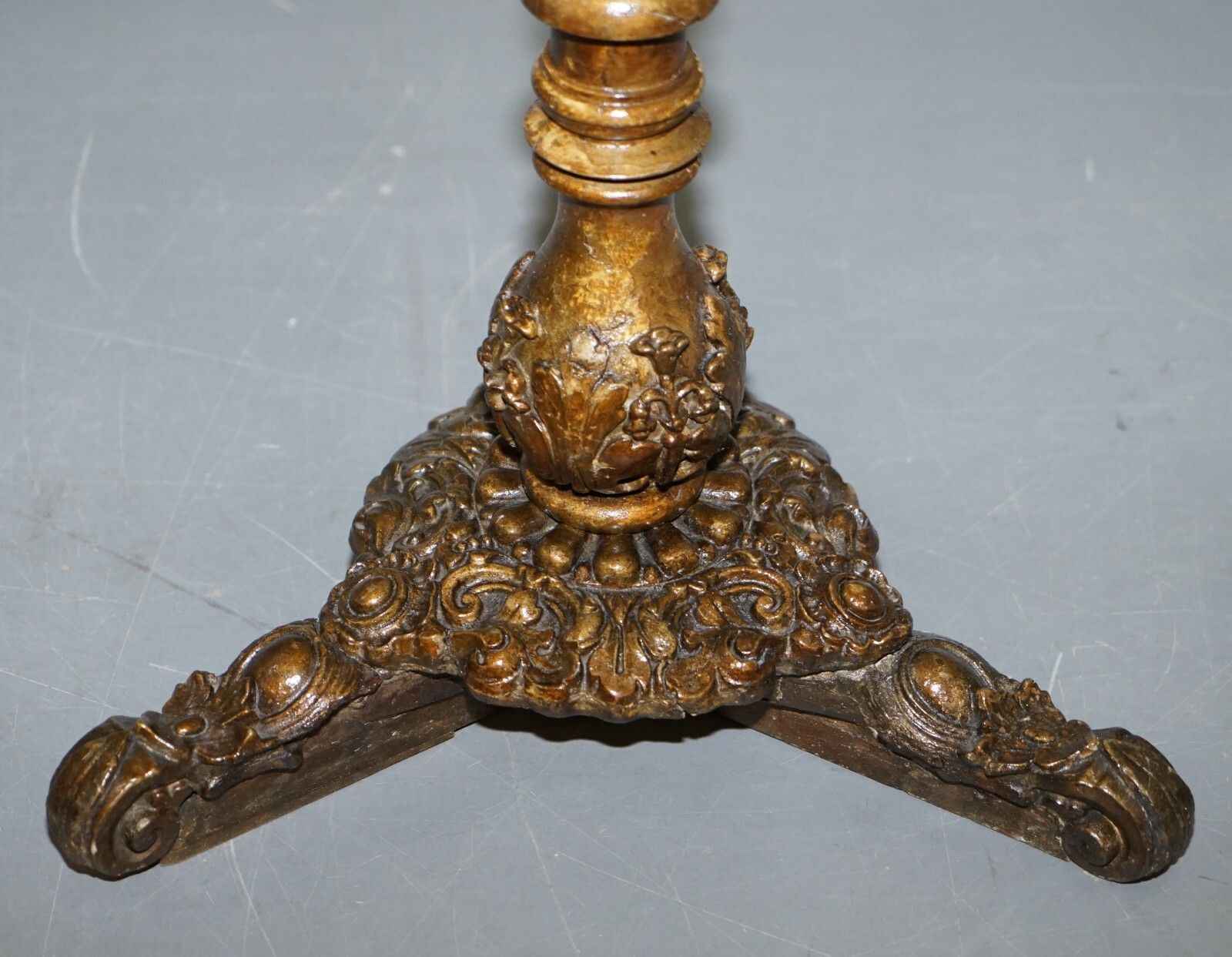 Regency Circa 1810 Italian Polychrome Painted Hand Carved Tilt Top Side Table photo buy