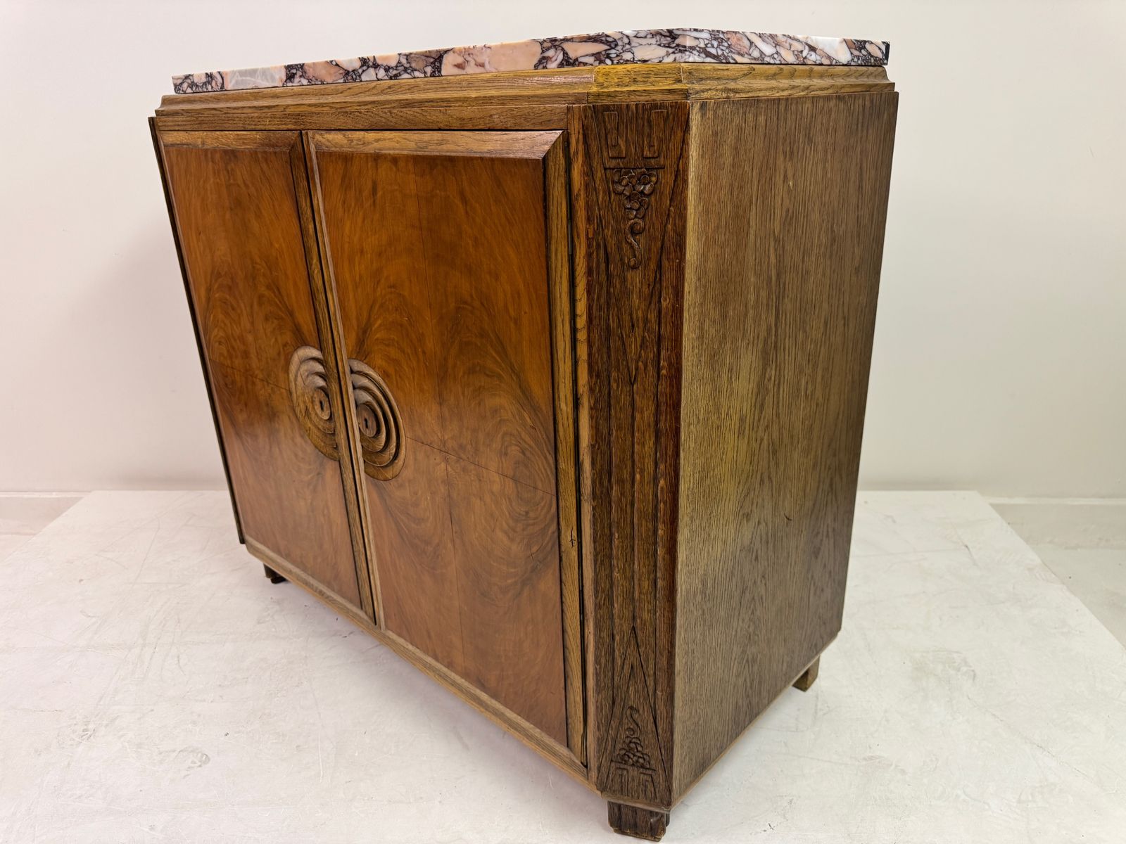 Art Deco Cabinet With Marble Top, France, 1930s photo buy