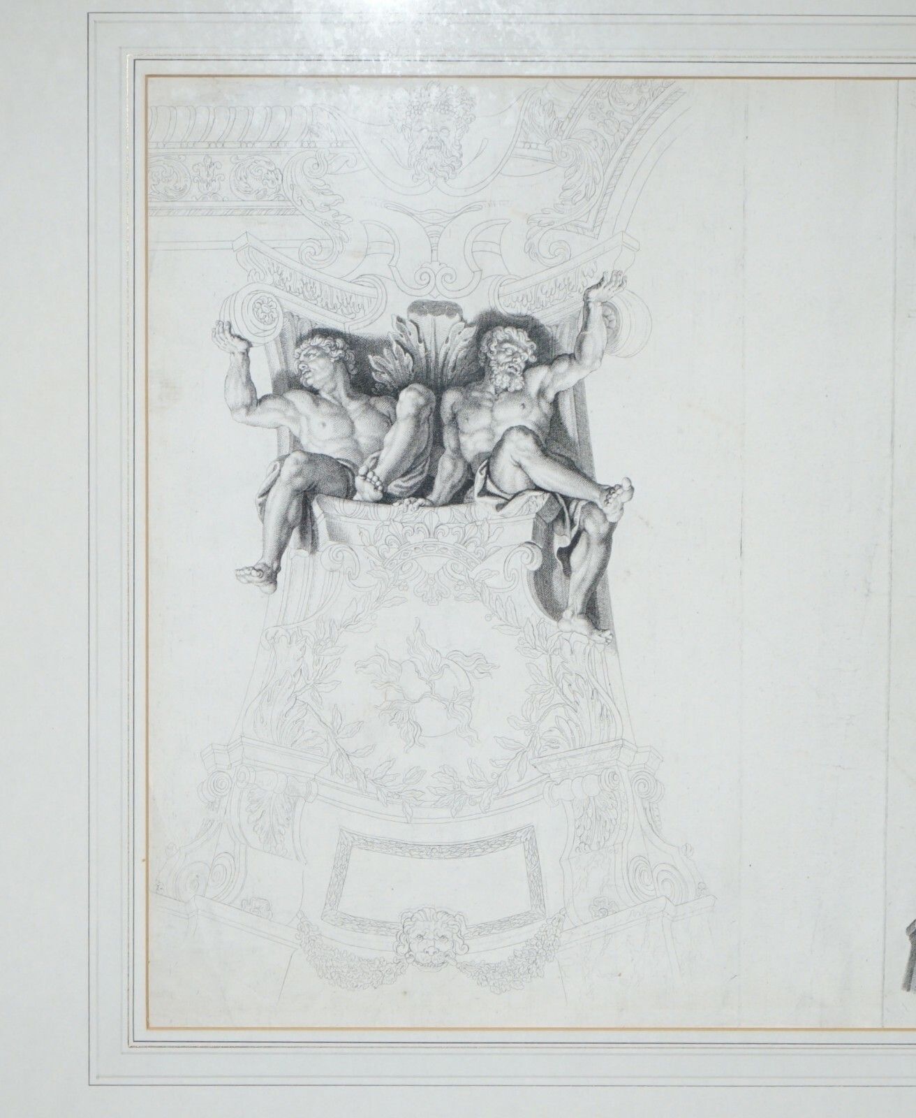 Pair Of Huge Original Circa 1660 Pierre Mignard (1612 1695) Copper Plate Prints photo 1850.0