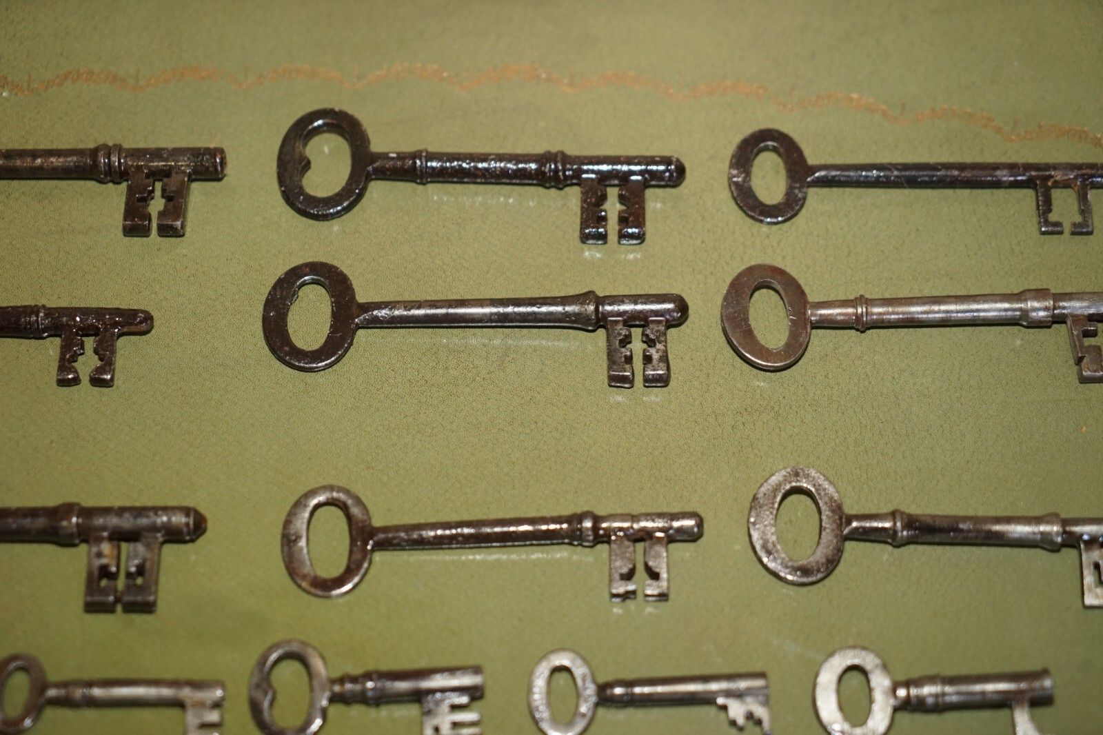 Antique 18th Century Box Of Georgian Keys Honble J A Ellis Kings Agent 1763 1776 photo vintage