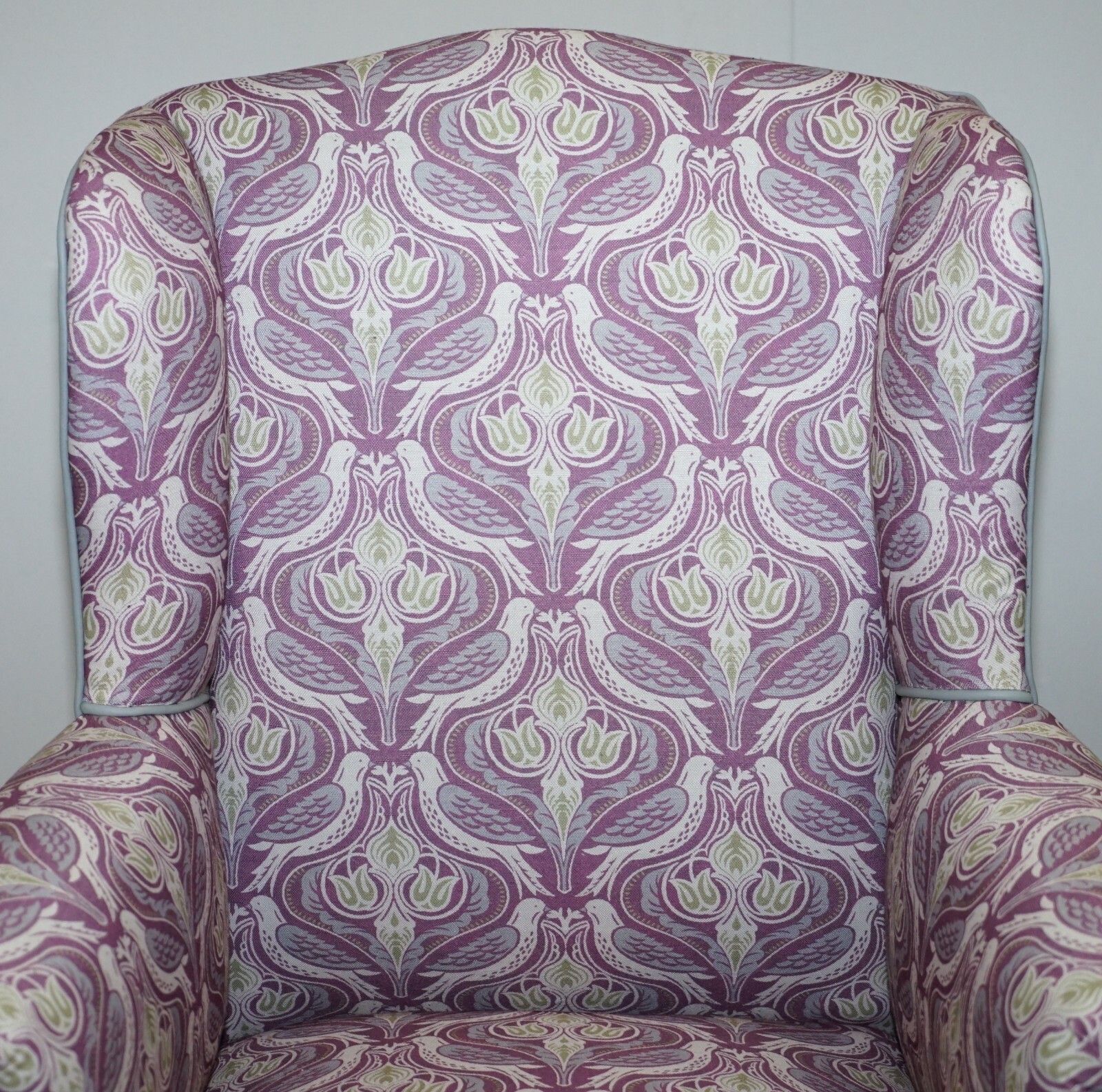 Fully Restored And Reupholstered Victorian Claw & Ball Fee Wingback Armchair photo Furniture